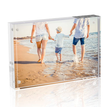 8x10 Acrylic Frame 1 Pack, 24MM Thicker Frameless Clear Picture Frames