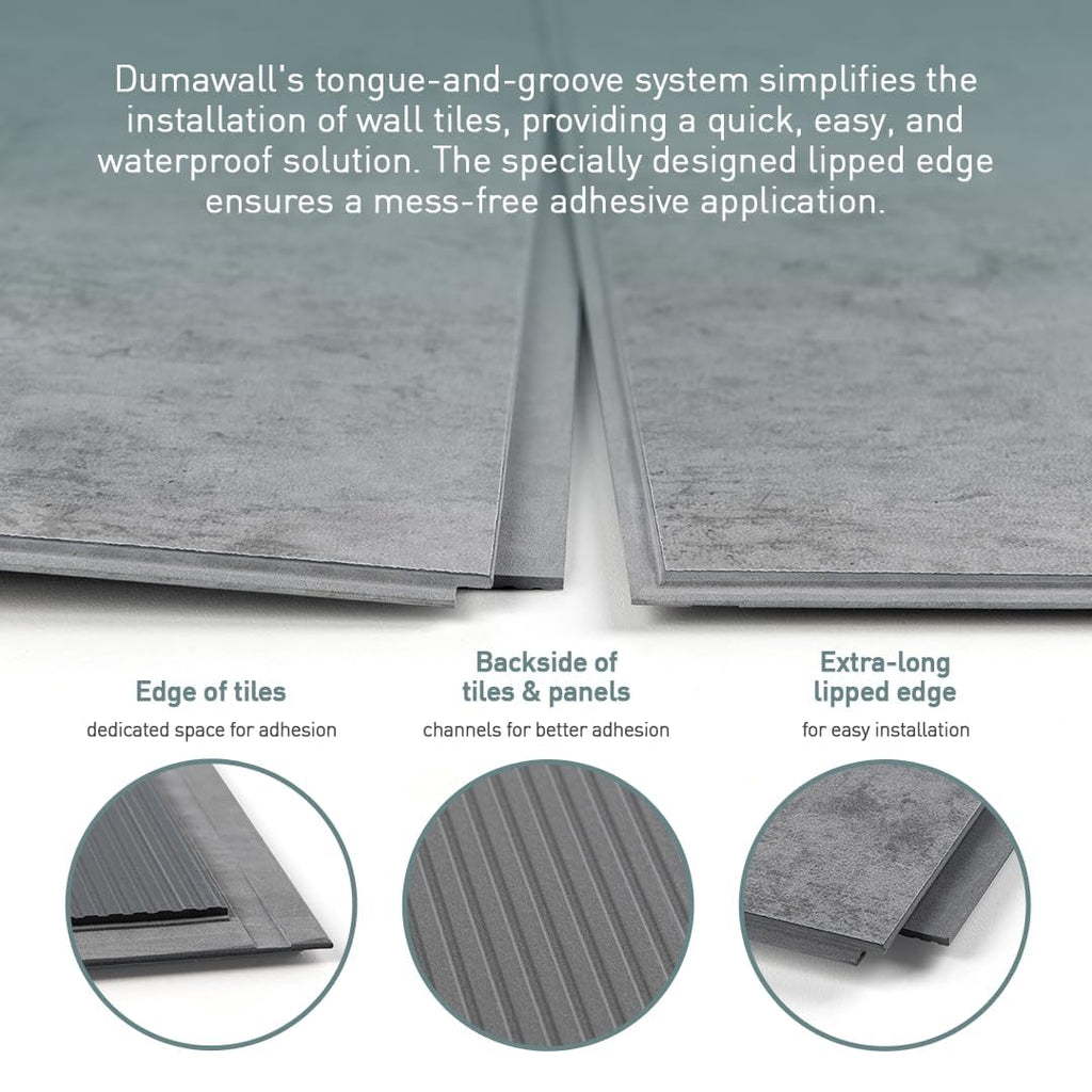 Waterproof Wall Tiles Easy Install Brussels Limestone 8 Pack