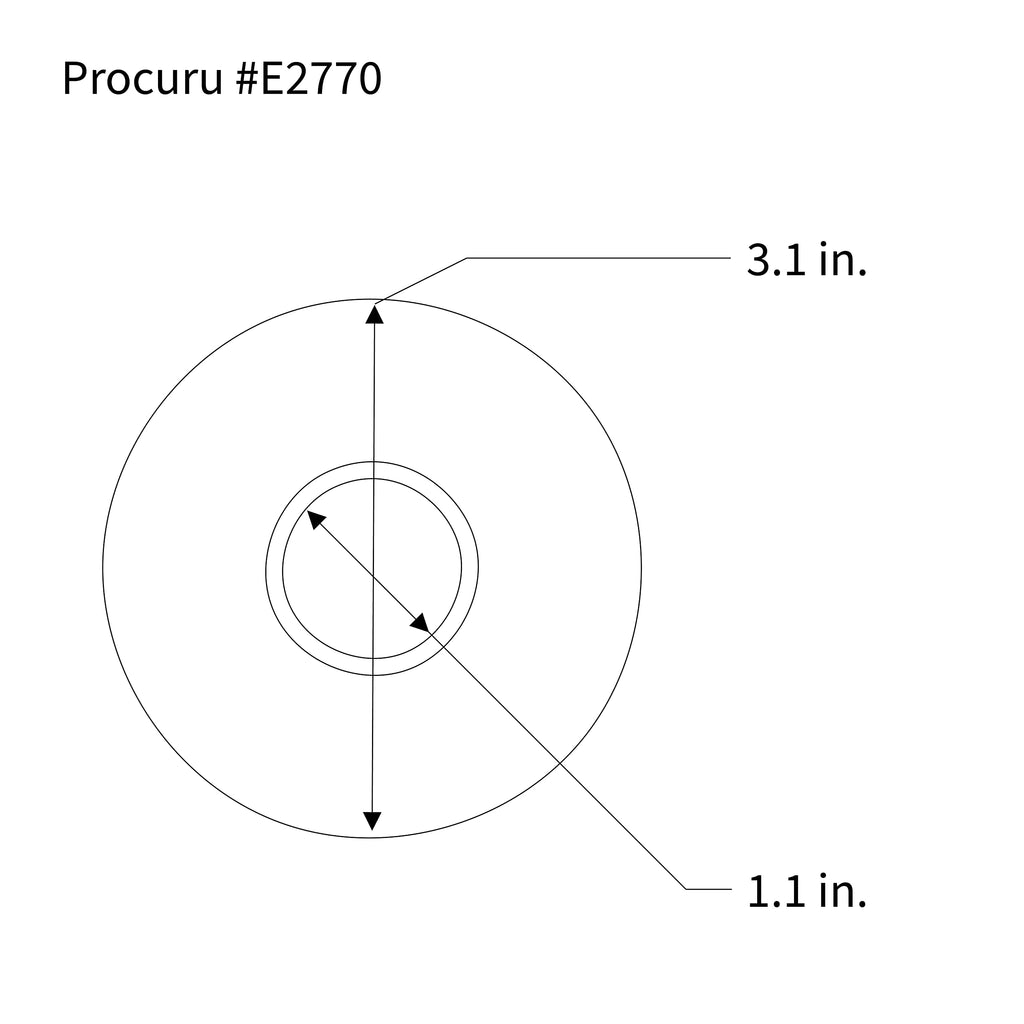 1-Inch CTS (1-1/8" OD) Split Plastic Lightweight Escutcheon Cover Plate, Chrome, for 1" Copper, PEX Pipe
