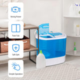 Portable Washer Compact Twin Tub 9.9 LB Mini Top Load Washing Machine Washer/Spinner w/ 6.57 FT Inlet Hose