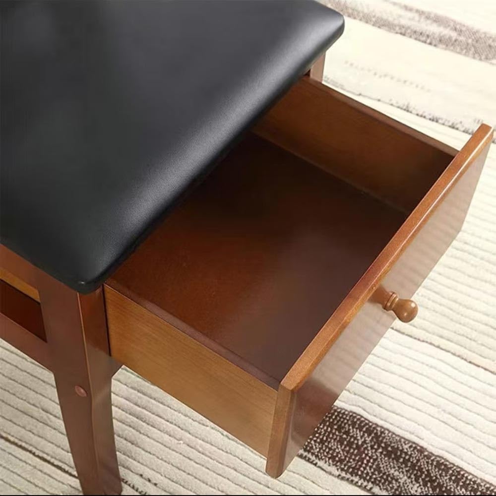 Office Chair with Hanger Valet, Mens Valet Stand with Drawer, Accessory Clothes Organizer (Brown) 45.7 * 58.4 *