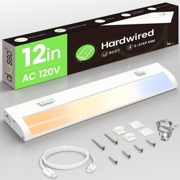 Hardwired 120V Under Cabinet Lighting 12 Inch Counter Kitchen Closet
