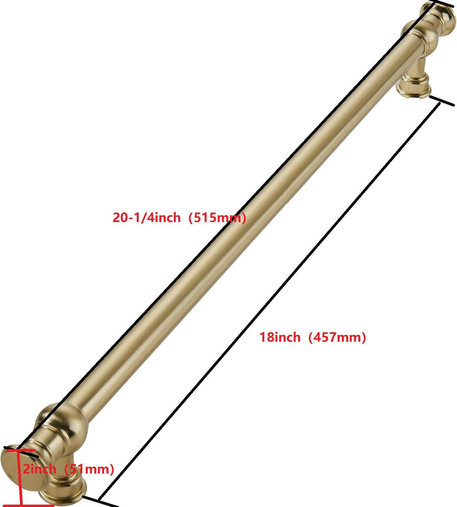 18inch(457mm) Hole Center Appliance Pulls Champagne Bronze Cabinet Pulls Solid Heavy Duty Pull Cabinet