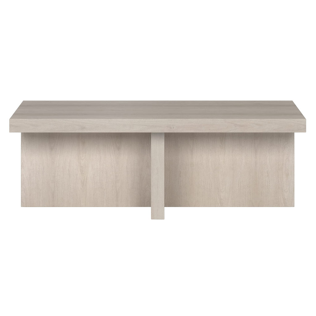 44" Scandinavian Coffee Table, Beech White