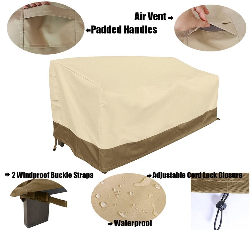 Outdoor Furniture Waterproof Cover for 3-Seater Sofa, All Weather Protection Patio Outdoor Large Sofa Covers