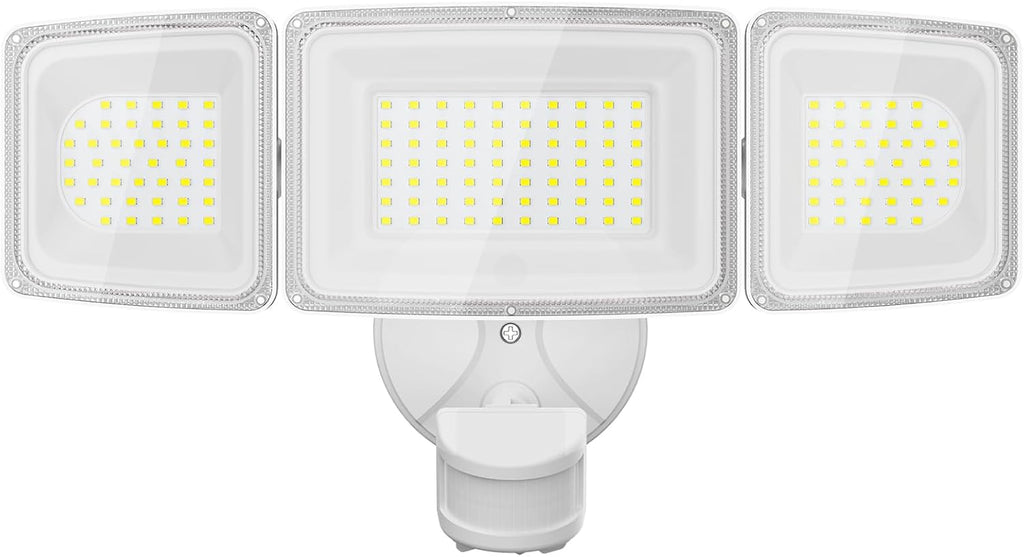 100W LED Security Lights Motion Sensor Light Outdoor, 9000LM Ultra Bright, 6000K, IP65 Waterproof Flood Light Motion