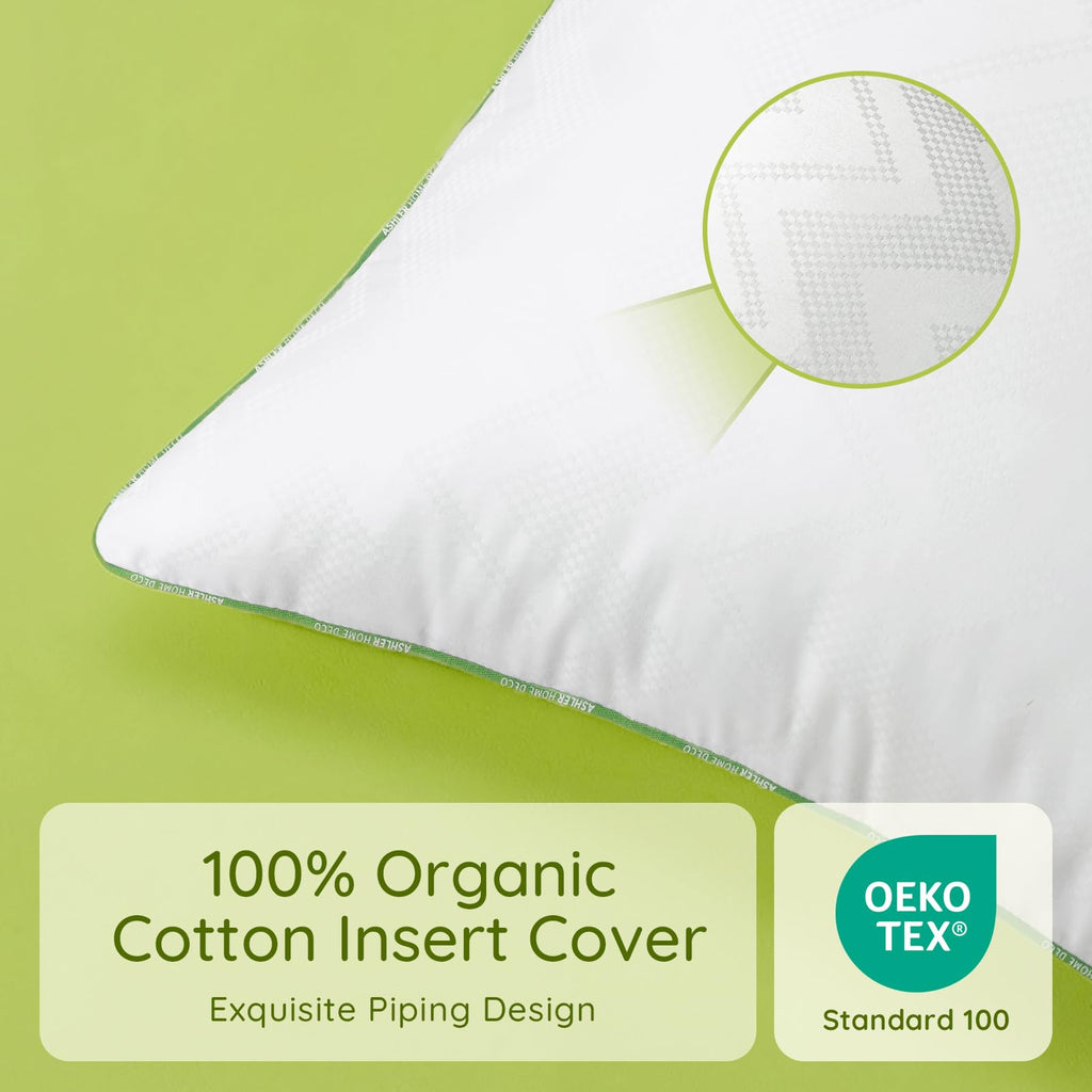 26x26 Pillows Insert (Set of 2) - Throw Pillow Inserts with 100% Cotton Cover - 26 Inch Euro Pillows Sofa Stuffer