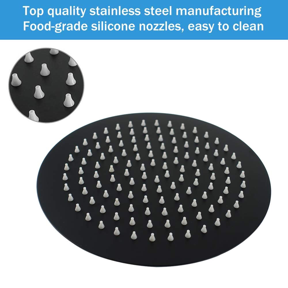 Rain Shower Head, Ultra-Thin Design-Pressure Boosting, Awesome Some Experience, High Flow Stainless Steel Rainfall