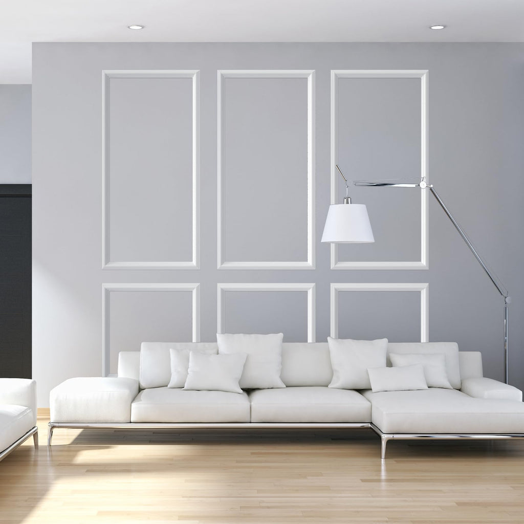 Peel and Stick Wall Molding Kit 6-Frame Premade, Ready-to-Assemble Wall Moulding Panel Frame, Self Adhesive
