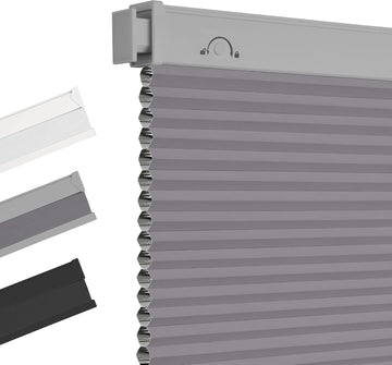 No Drill Blinds for Windows Blackout Cordless Cellular Shades Honeycomb Blinds Pull Down, Free Stop Easy Install
