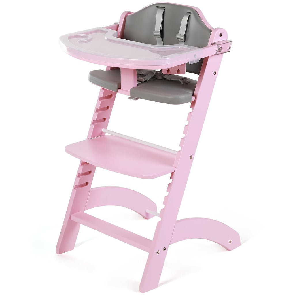 New Upgrade 3-in-1 Convertible Wooden High Chair for Babies & Toddlers 10 Levels Adjustable 3-Tier Remove 2