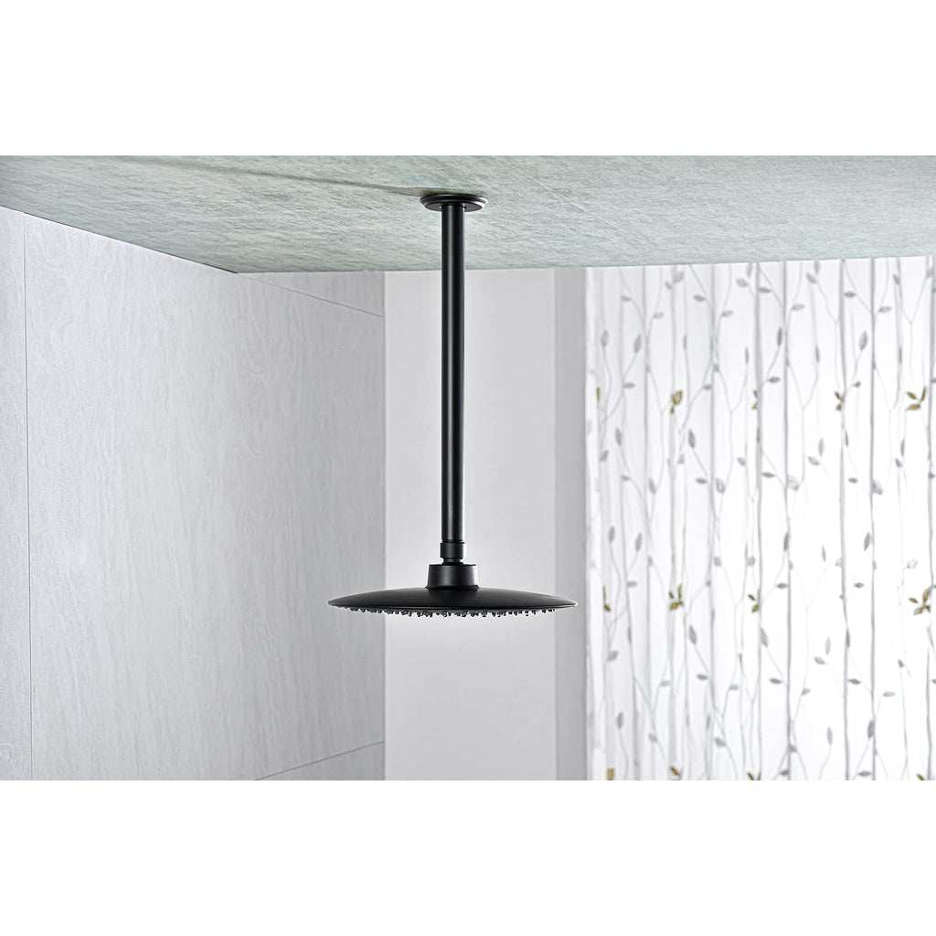 12 Inch Matte Black Ceiling Mounted Shower Arm for Rain Shower Head