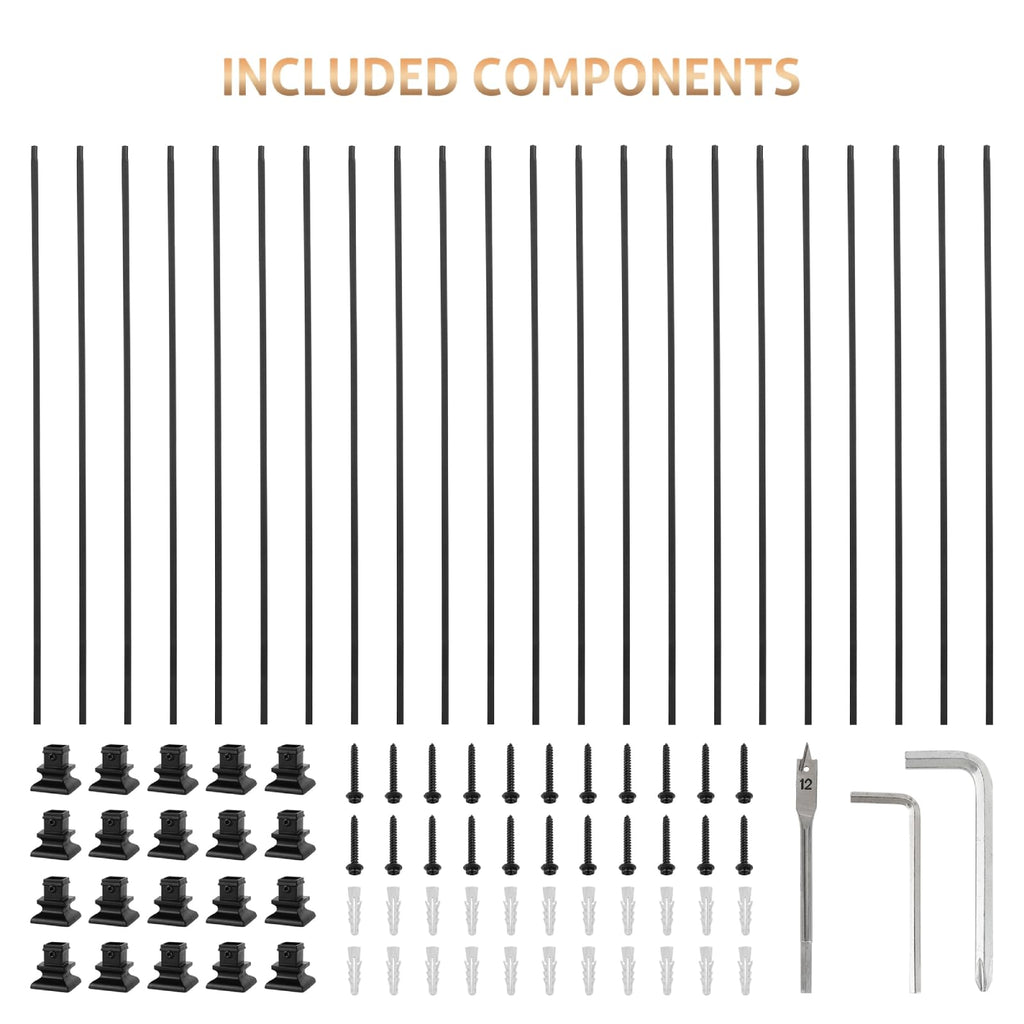 20 Pack Balusters for Staircase Interior 44" x1/2" Stair Spindles