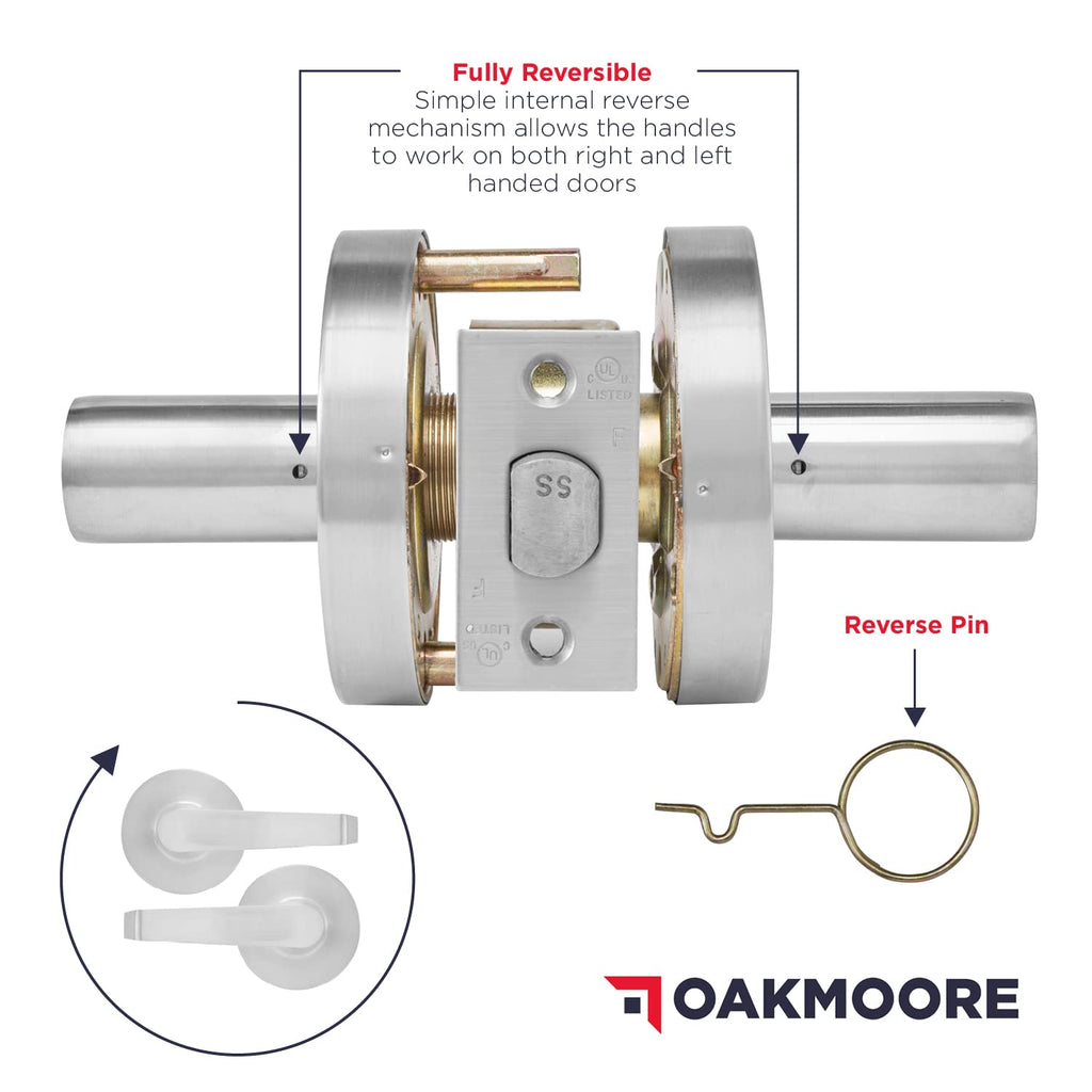 Heavy Duty Commercial Bathroom Door Handle with Lock | Privacy Commercial Door Locks | Grade 2 Restroom Lever | s &