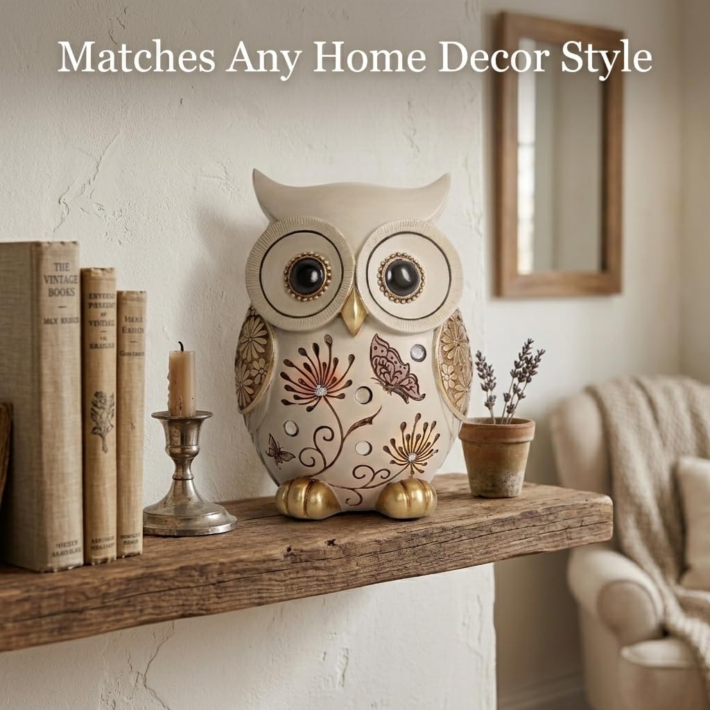 Owl Figurine Decor, Owl Statue and Cute Owl Whimsical Decor