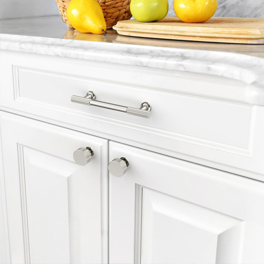10 Pack 3.75 inch Polished Nickel Kitchen Cabinet Handles