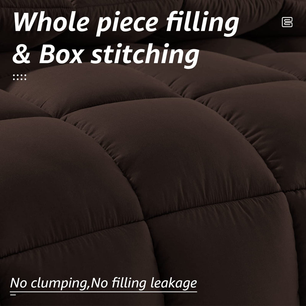 All Season Twin Size Bed Comforter - Cooling Goose Down Alternative Quilted Duvet Insert with Corner Tabs - Winter