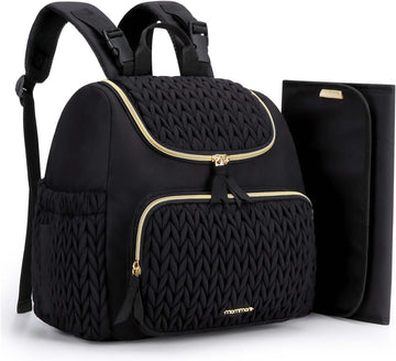 Diaper Bag Backpack, Stylish Mini Baby Bag with Changing Pad