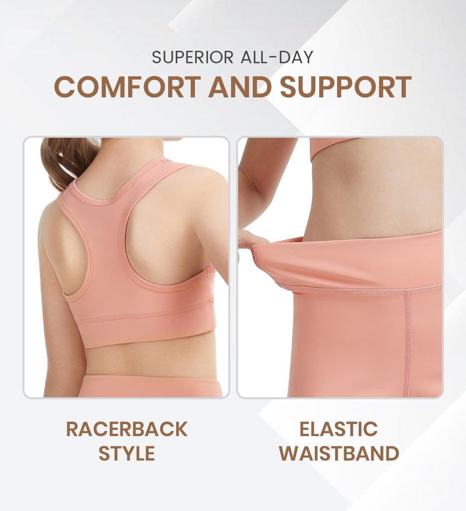 Big Girls' Workout Set, Crop Tank Top and Shorts