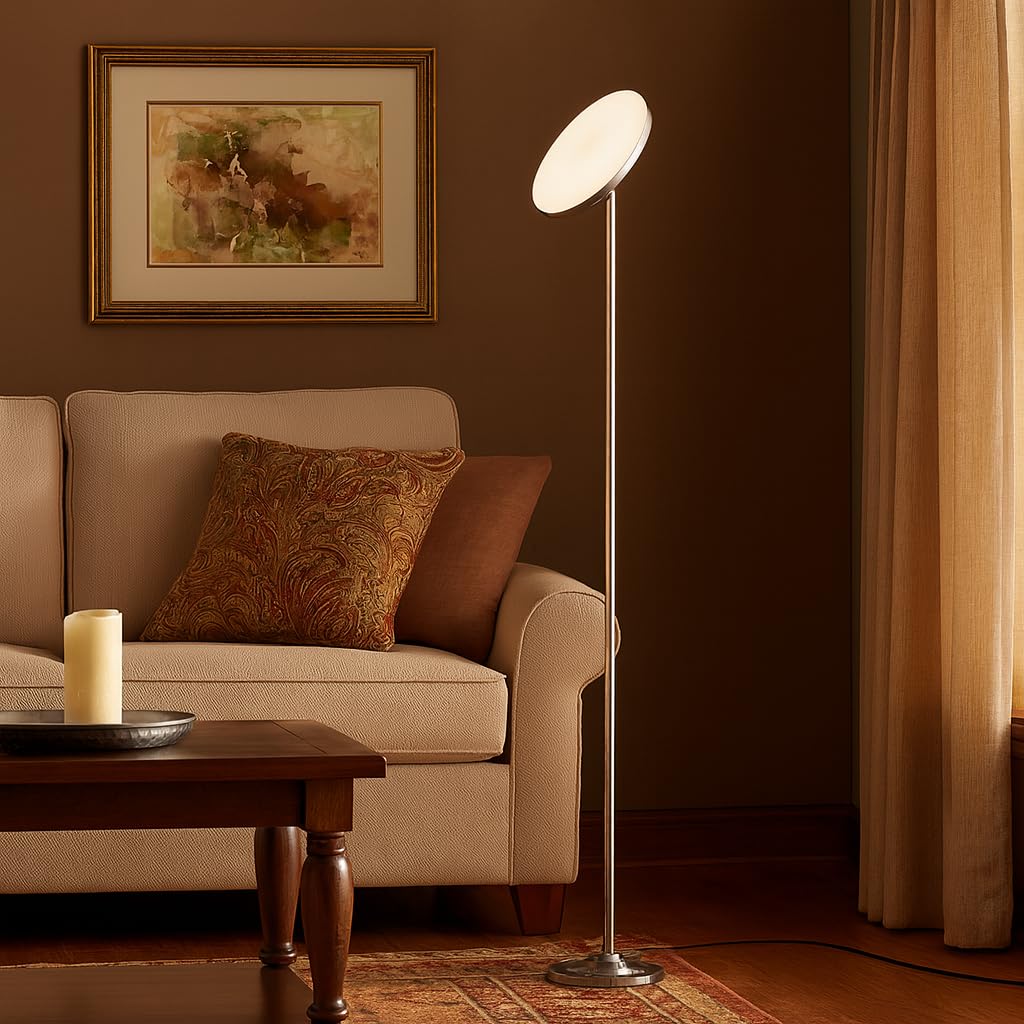 LED Torchiere Floor Lamp with Remote Control, Standing Lamp