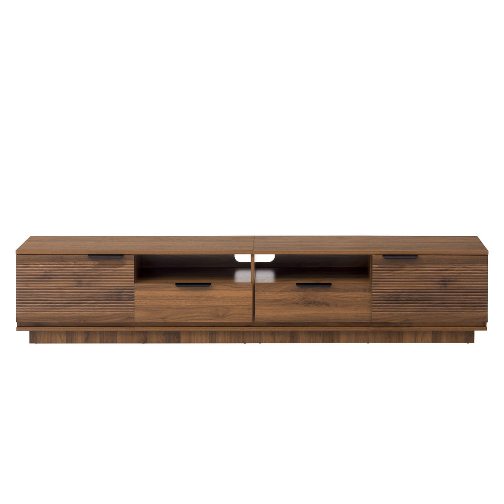 Mid-Century Modern Fluted TV Stand for TVs Up to 85"