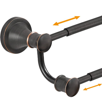 Double Towel Bar Towel Rack Wall Mounted Bronze