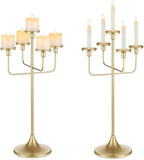 Candelabratick Holders for Taper Pillars - 27 inch Metal Candle Holder