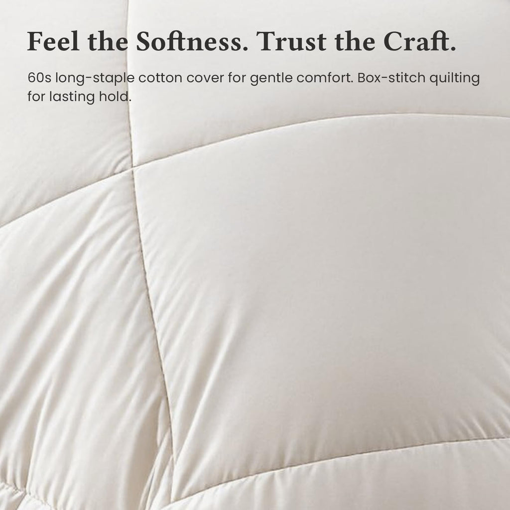 All-Season Quilted Wool Comforter Duvet Insert