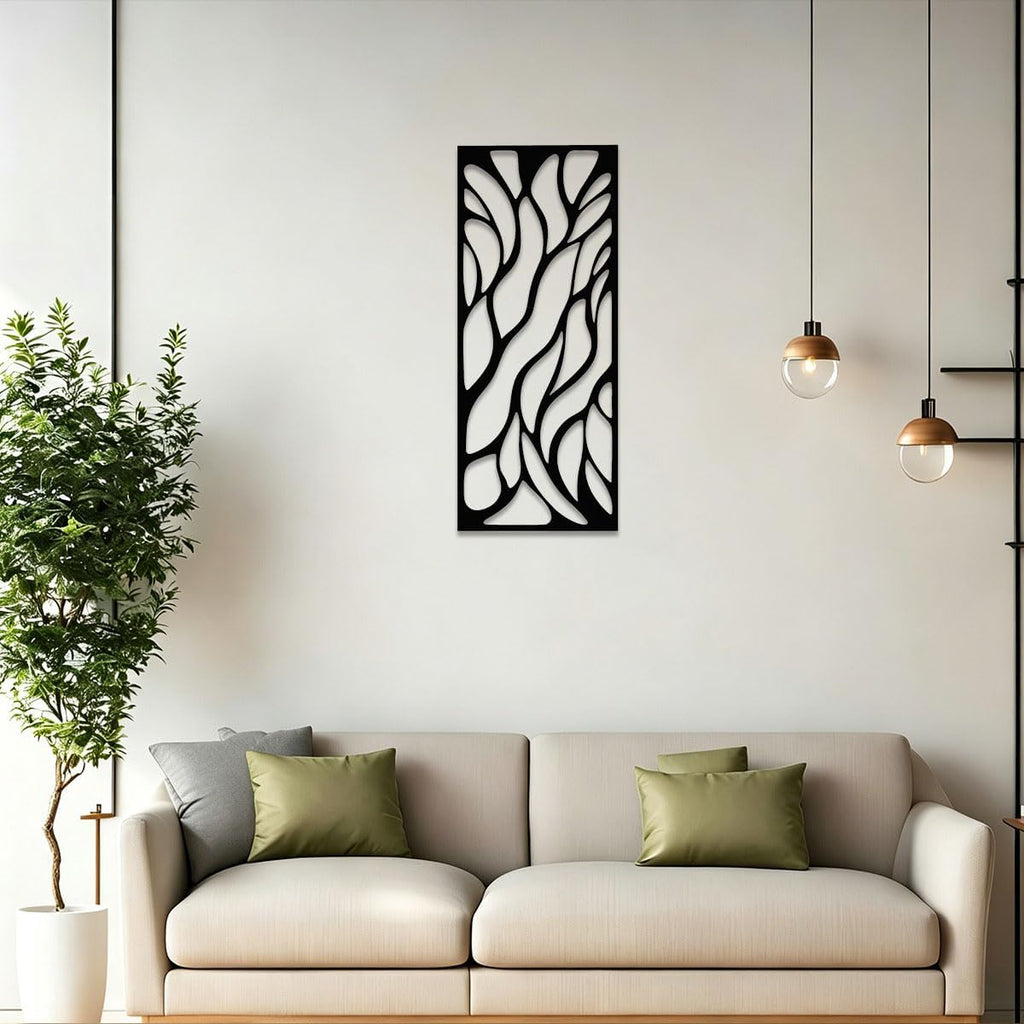 Abstract Wavy Organic Pattern Metal Wall Art Metal Outdoor Decor Metal Signs Modern Minimalist Elegant Wall