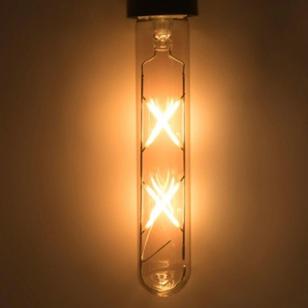 T10 E26 LED Edison Bulb 4W Amber Glass Filament 2700K Warm White