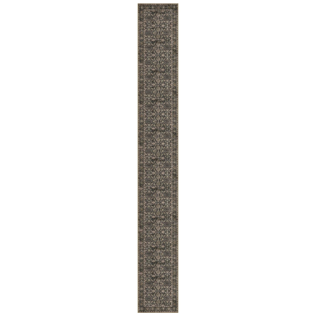 Extra Long Runner Rug Vintage Washable Brown