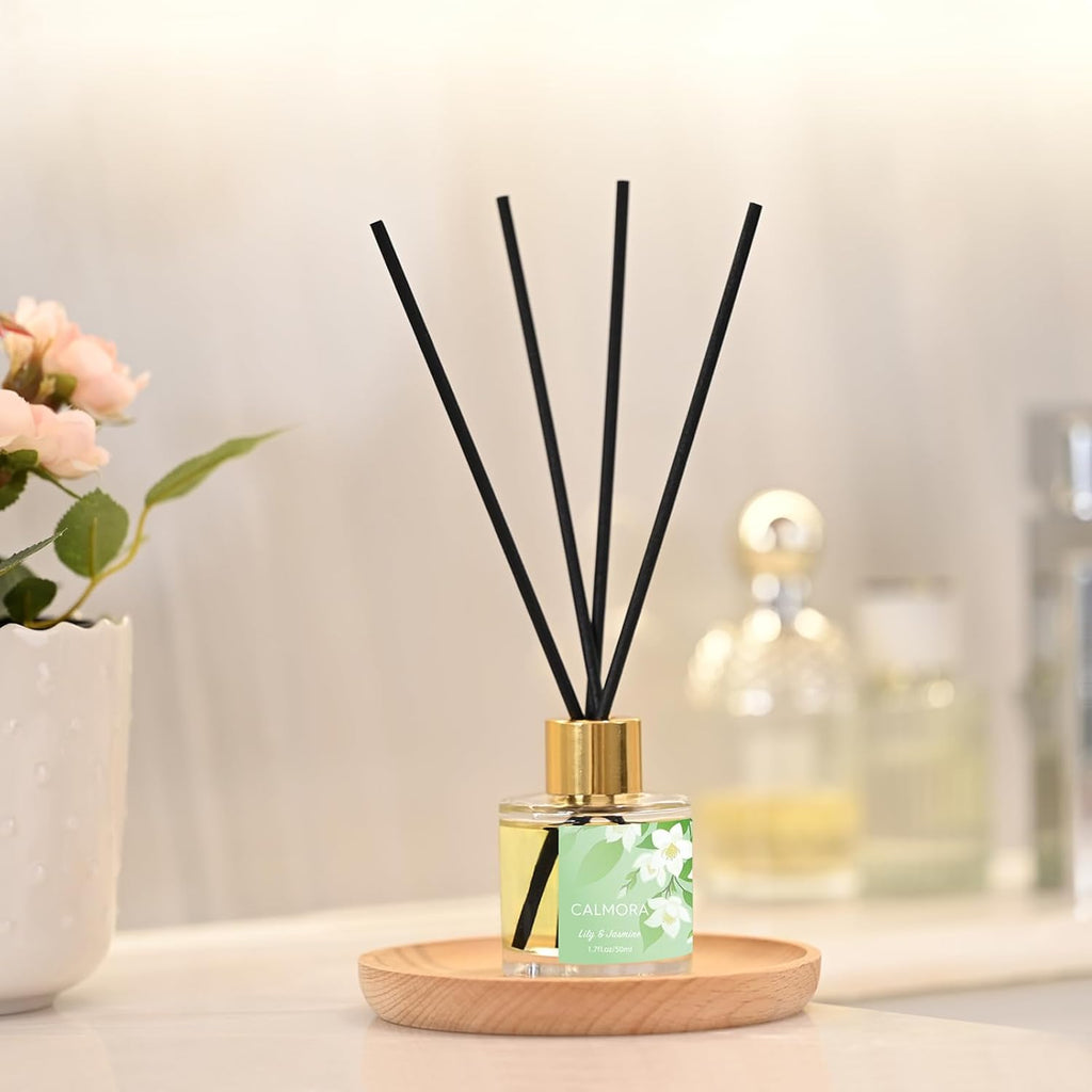 Reed Diffuser Gift, 50ml Home Fragrance Diffuser with 15 Reeds Sticks | Flameless Lily & - Set of 3