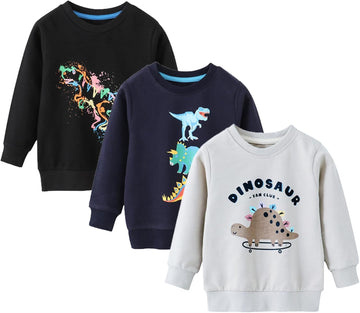 Toddler Boys Sweatshirts Crewneck Pullover Long Sleeve Shirt Top
