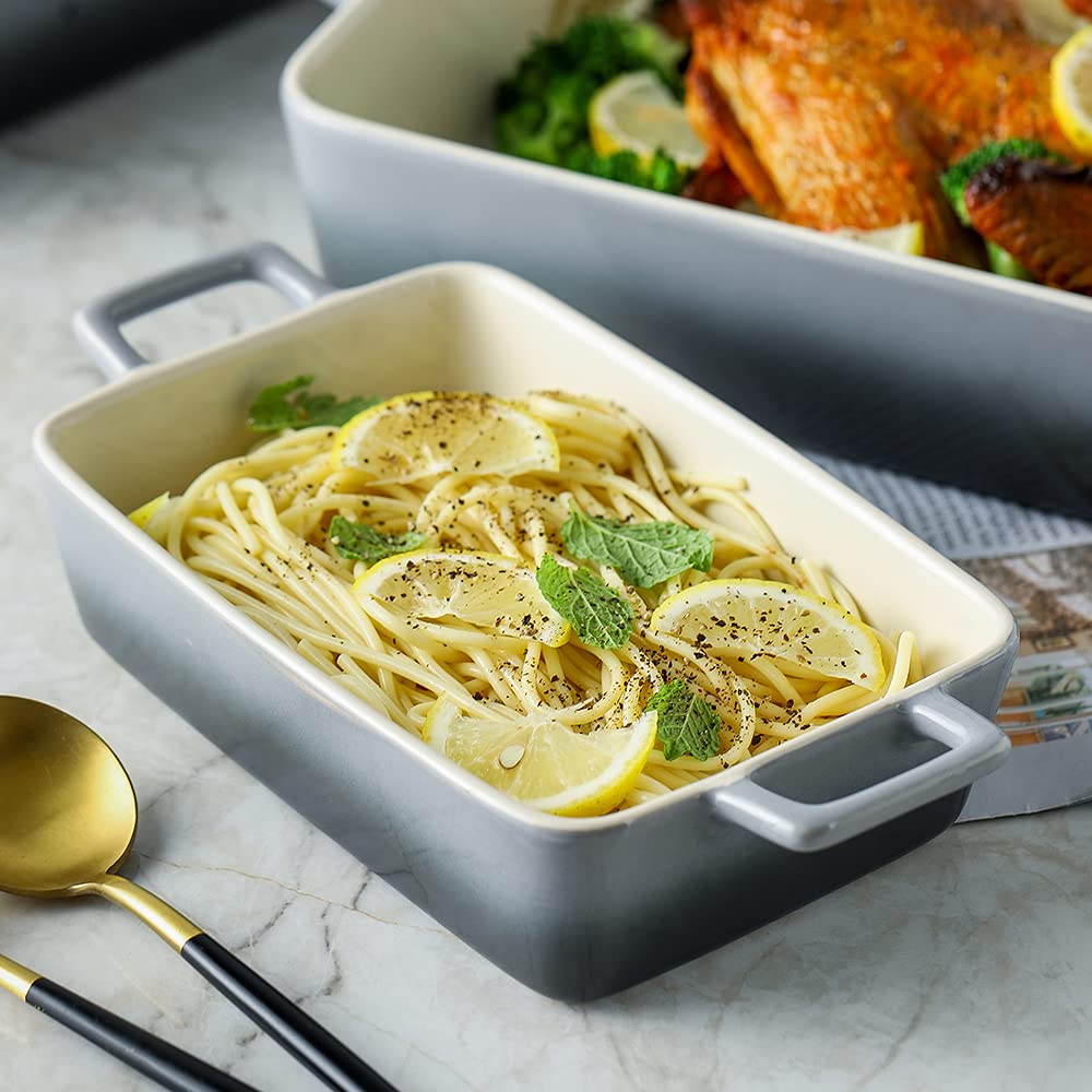 Bakeware Set, Ceramic Baking Dish, Rectangular Baking Pans for Cooking, Cake Dinner, Kitchen, Banquet and Daily Use