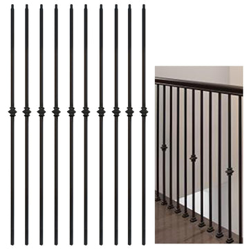 10 Pcs Wrought Iron Balusters, Single Knuckle Balusters