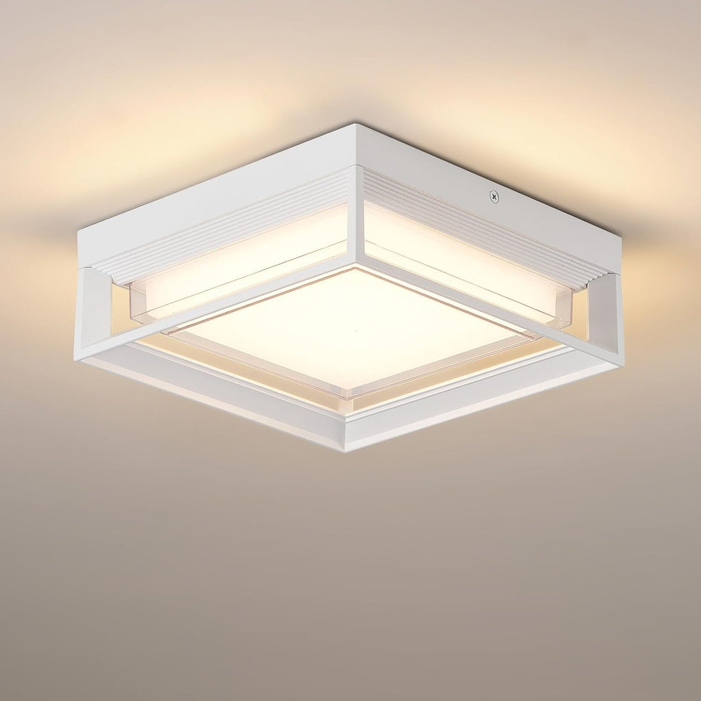 Modern White LED Flush Mount Ceiling Light Outdoor