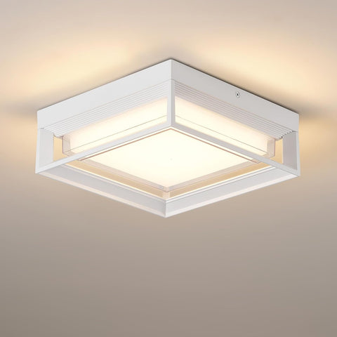 Modern White LED Flush Mount Ceiling Light Outdoor