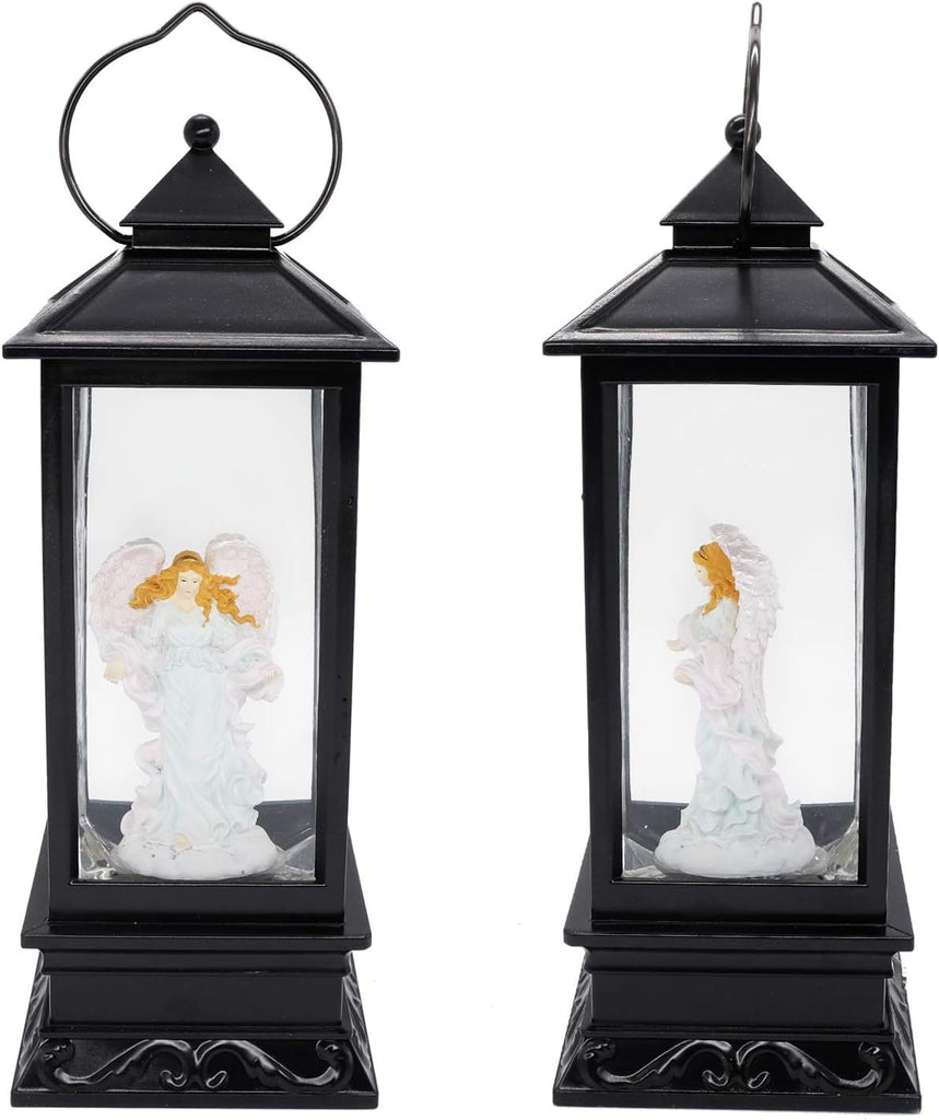 Angel Christmas Musical Snow Globe Lantern with 6 Hour Timer
