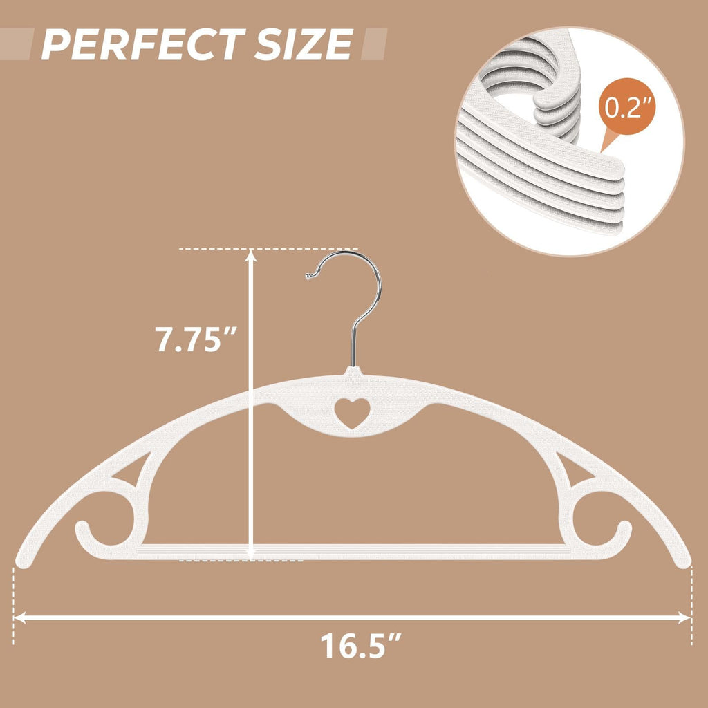 Plastic Hangers White Clothes Hanger 30 Pack