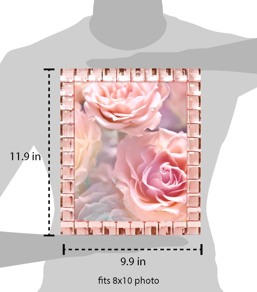Jacobs Decorative Sparkling Jewel Picture Frame (8x10, Blush)