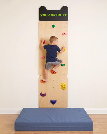 Wooden Rock Climbing Wall for Kids, Indoor Climbing Wall Panels
