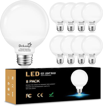 8 Pack LED Vanity Light Bulbs 4000K Natural Daylight