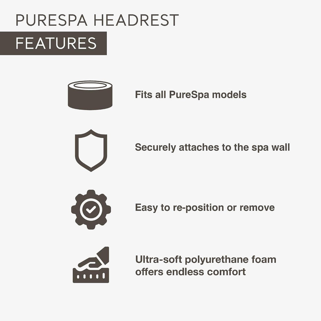 PureSpa 6 Person Inflatable Hot Tub with Energy-Efficient Spa Cover | 28451EP Greystone Deluxe: Built-in Hard Water