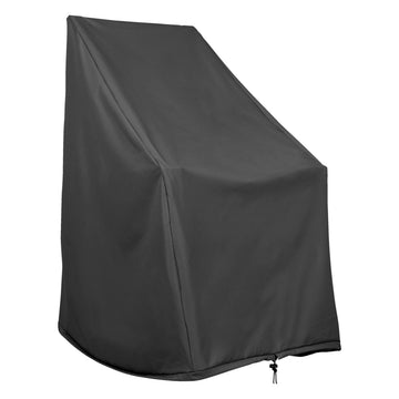 Weatherproof Outdoor Rocking Chair Cover, 100% Woven Polyester, Elastic Cord with Toggle, Black