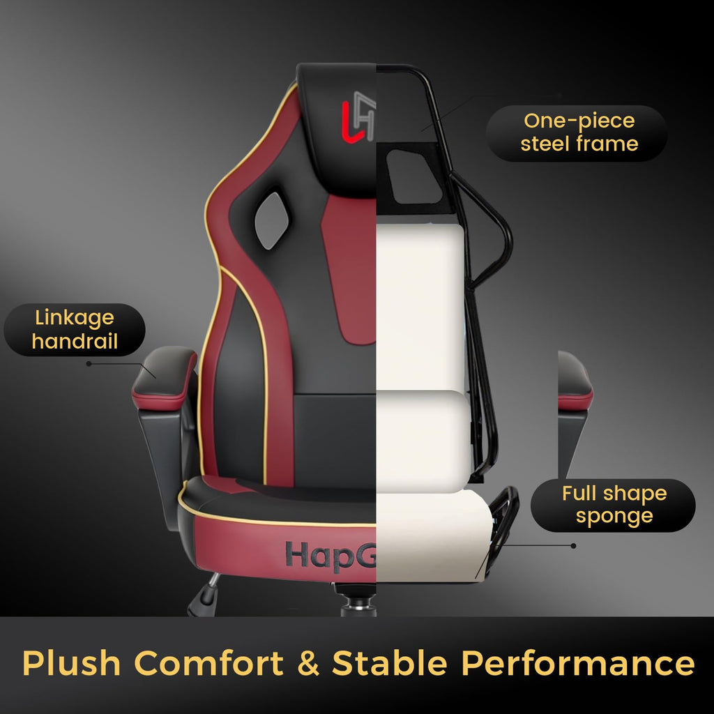 Computer Chair, Racing Style Gaming Chair with Link Armrest, Ergonomic PC Office Chairs for Adults Teens, Height