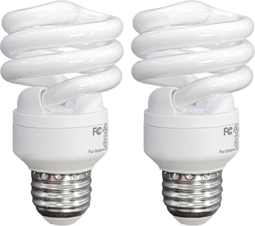 Compact Fluorescent Light Bulbs T2 Spiral, E26 Base