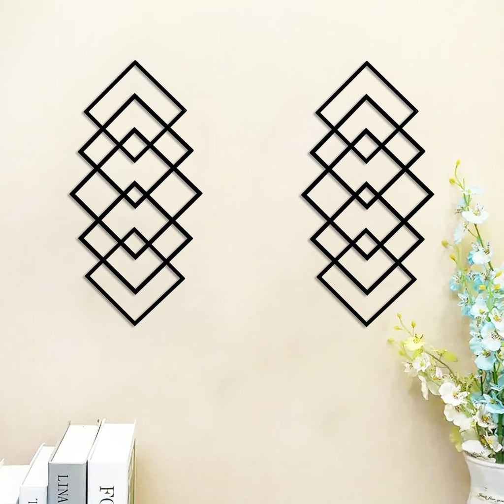 Metal Wall Decor Art, Modern Abstract Sculpture - Set of 2