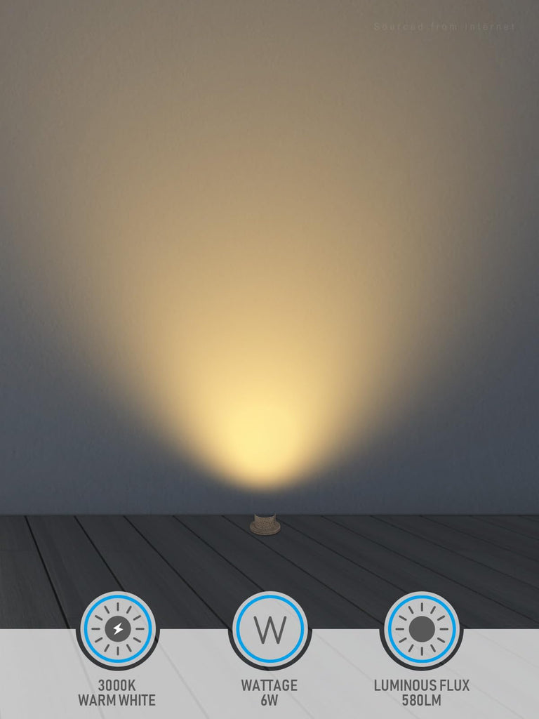 Dia.4 Inch 3000K Well Lights Shielded Top Rock Color