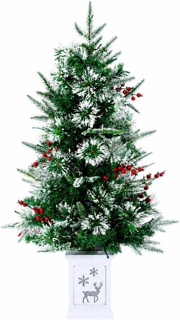 3ft Artificial Christmas Tree, Pre-Lit Christmas Trees with Lights