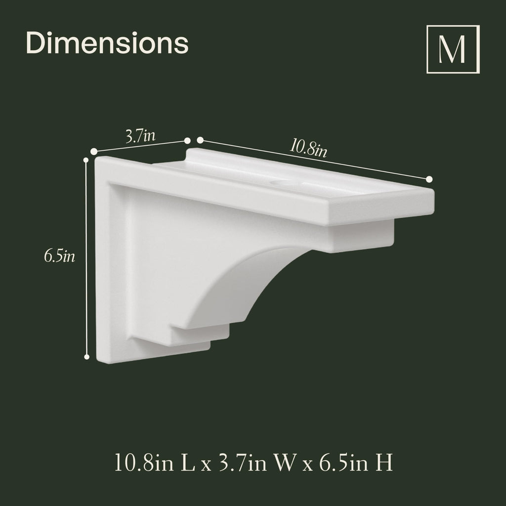 Fairfield Decorative Corbels, Graphite Grey, 2-Pack